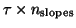 $\tau \times n_{\rm slopes}$