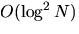$O(\log^2 N)$